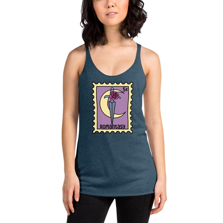 Romantasy Women's Tri-Blend Racerback Tank Top - Fandom-Made