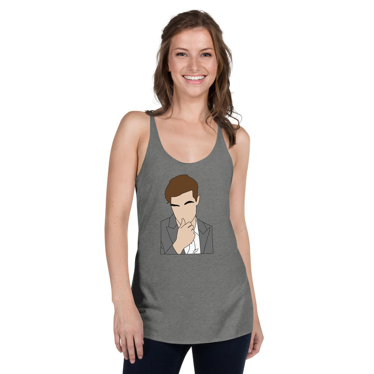 Christian Grey Women's Tri-Blend Racerback Tank Top - Fandom-Made