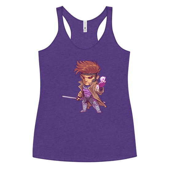 Gambit Women's Tri-Blend Racerback Tank Top - Fandom-Made