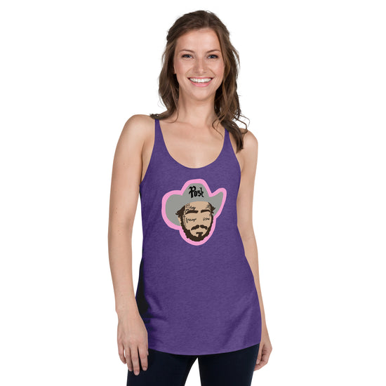 Cowboy Malone Women's Tri-Blend Racerback Tank Top - Fandom-Made