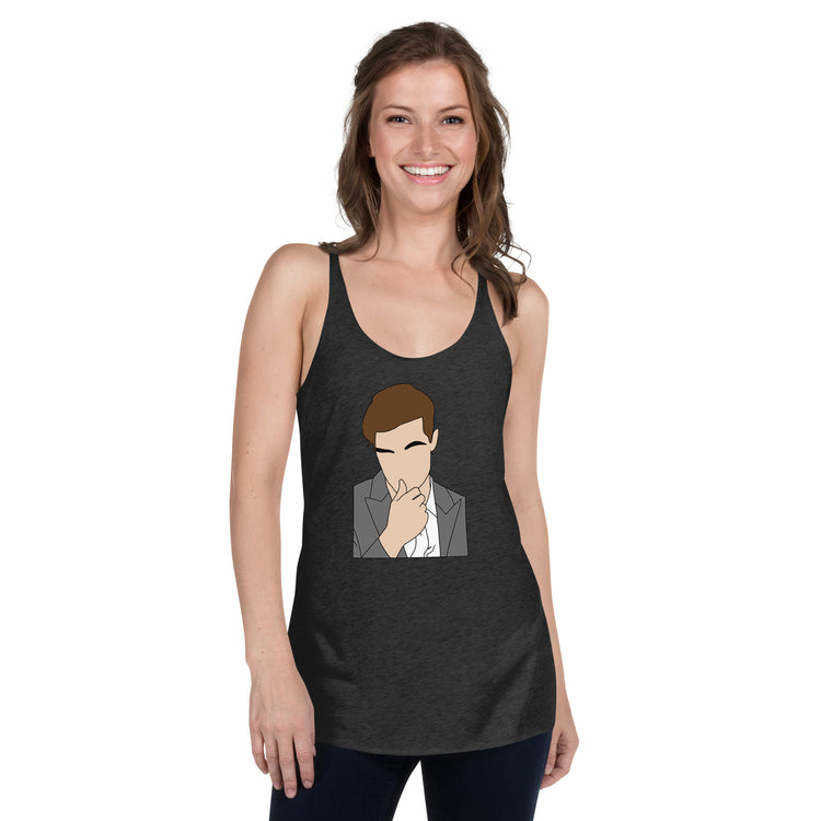 Christian Grey Women's Tri-Blend Racerback Tank Top - Fandom-Made