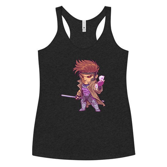 Gambit Women's Tri-Blend Racerback Tank Top - Fandom-Made