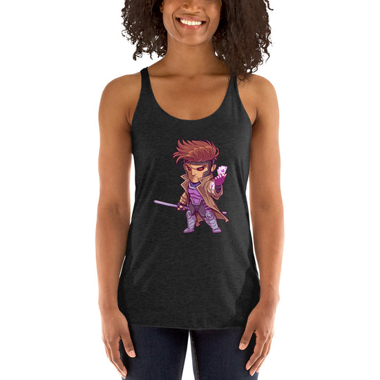 Gambit Women's Tri-Blend Racerback Tank Top - Fandom-Made