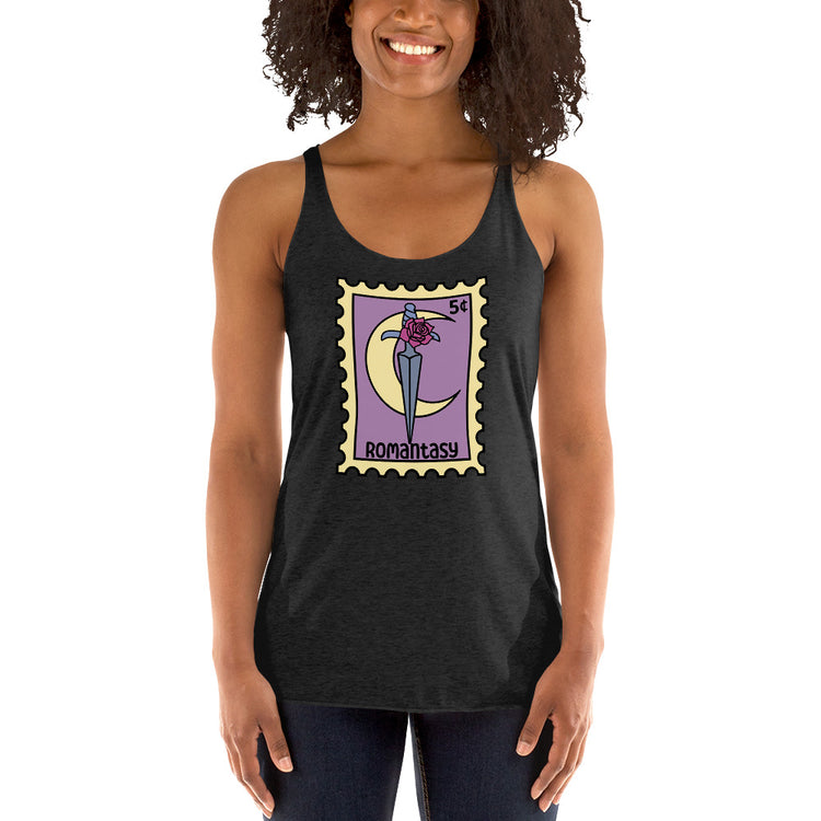 Romantasy Women's Tri-Blend Racerback Tank Top - Fandom-Made