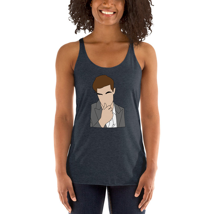 Christian Grey Women's Tri-Blend Racerback Tank Top - Fandom-Made