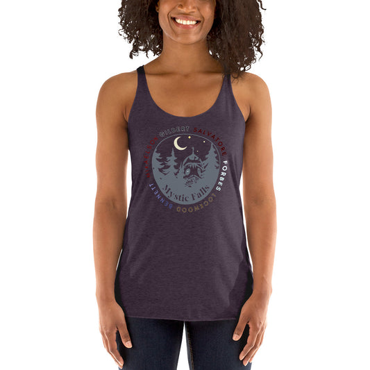 Mystic Falls Families Women's Tri-Blend Racerback Tank Top