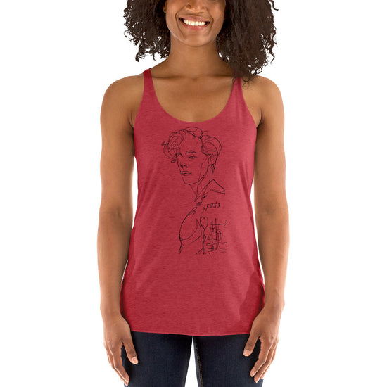 Harry Styles Outline Women's Tri-Blend Racerback Tank Top - Fandom-Made