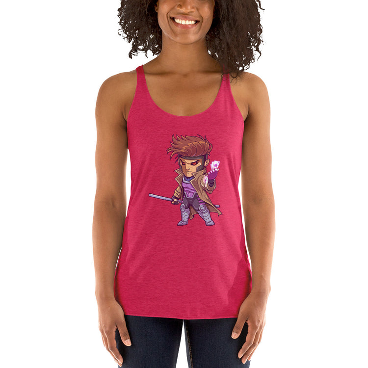 Gambit Women's Tri-Blend Racerback Tank Top - Fandom-Made