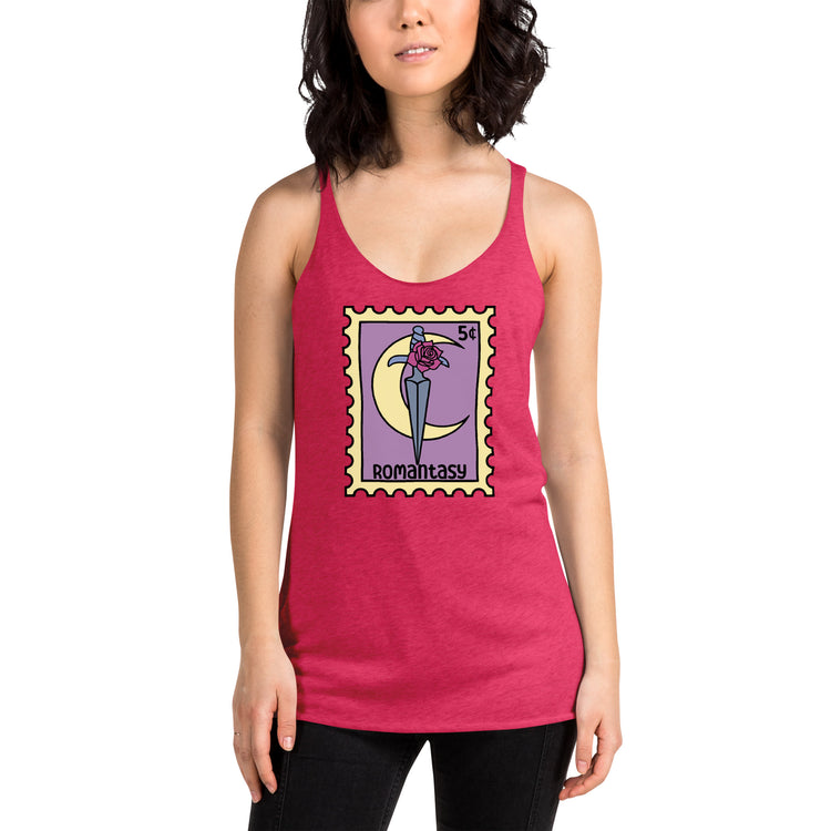 Romantasy Women's Tri-Blend Racerback Tank Top - Fandom-Made