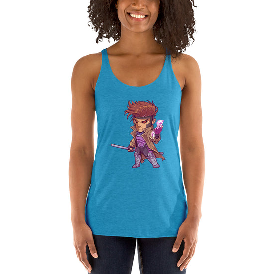 Gambit Women's Tri-Blend Racerback Tank Top - Fandom-Made