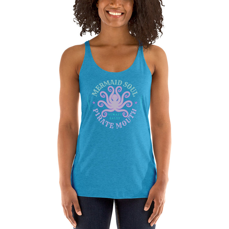 Mermaid Soul Pirate Mouth Women's Racerback Tank Top - Fandom-Made