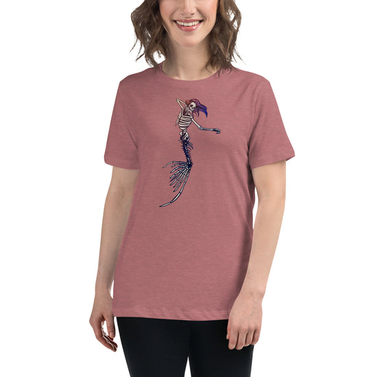 Mermaid Skeleton Women's Relaxed T-Shirt - Fandom-Made