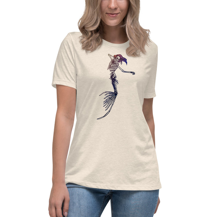 Mermaid Skeleton Women's Relaxed T-Shirt - Fandom-Made