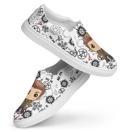 Dean Winchester All-Over Print Women's Slip-On Canvas Shoes