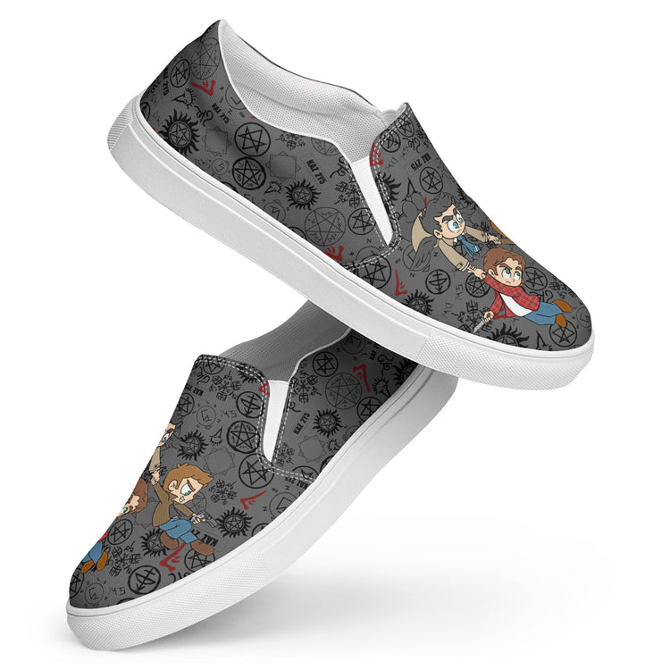 Supernatural Trio Women's Slip-On Canvas Shoes - Fandom-Made