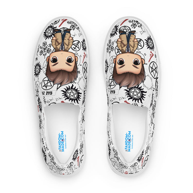 Cas All-Over Print Women's Slip-On Canvas Shoes - Fandom-Made