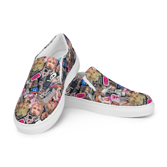 MGK Collage Women's Slip-On Canvas Shoes - Fandom-Made