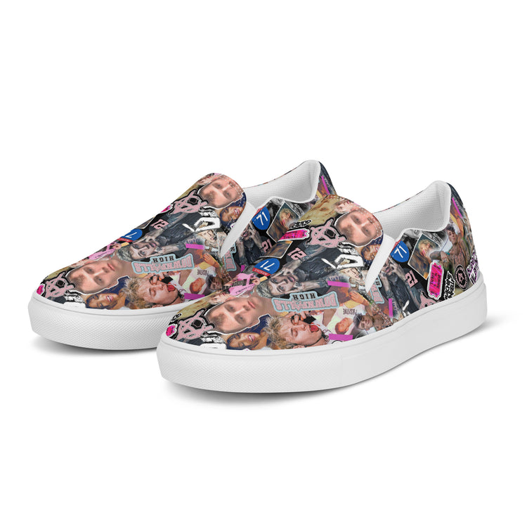 MGK Collage Women's Slip-On Canvas Shoes - Fandom-Made