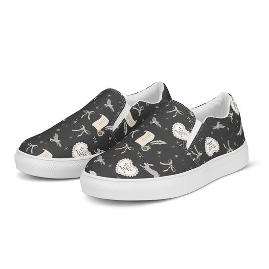 Tortured Poet Women's Slip-On Canvas Shoes - Fandom-Made