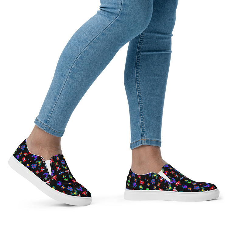 Galaga Women’s Slip-On Canvas Shoes - Fandom-Made