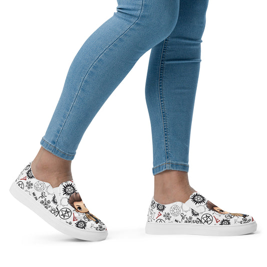 Cas All-Over Print Women's Slip-On Canvas Shoes