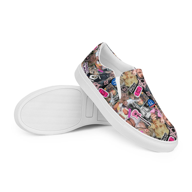 MGK Collage Women's Slip-On Canvas Shoes - Fandom-Made