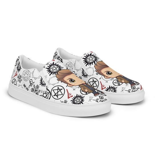 Dean Winchester All-Over Print Women's Slip-On Canvas Shoes - Fandom-Made