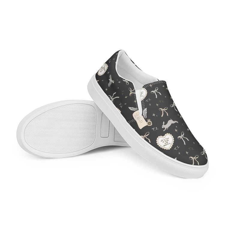 Tortured Poet Women's Slip-On Canvas Shoes - Fandom-Made