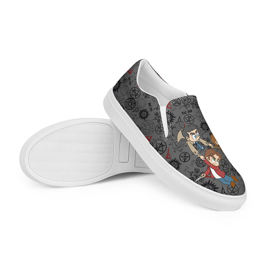 Supernatural Trio Women's Slip-On Canvas Shoes - Fandom-Made