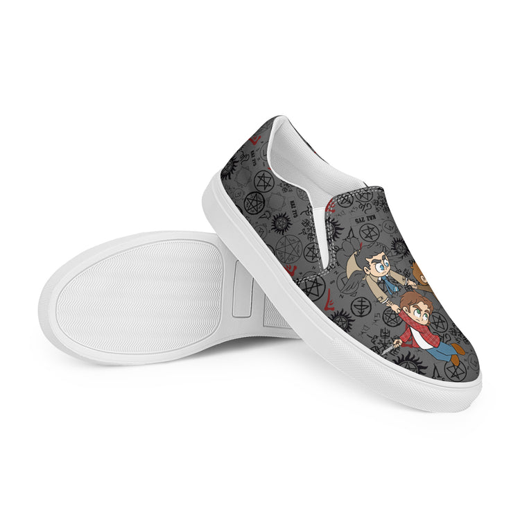 Supernatural Trio Women's Slip-On Canvas Shoes - Fandom-Made