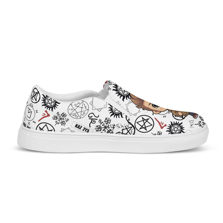 Dean Winchester All-Over Print Women's Slip-On Canvas Shoes - Fandom-Made