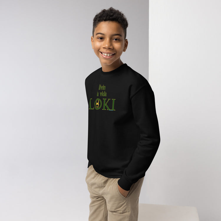 Livin La Vida Loki Youth Crew Neck Sweatshirt - Fandom-Made