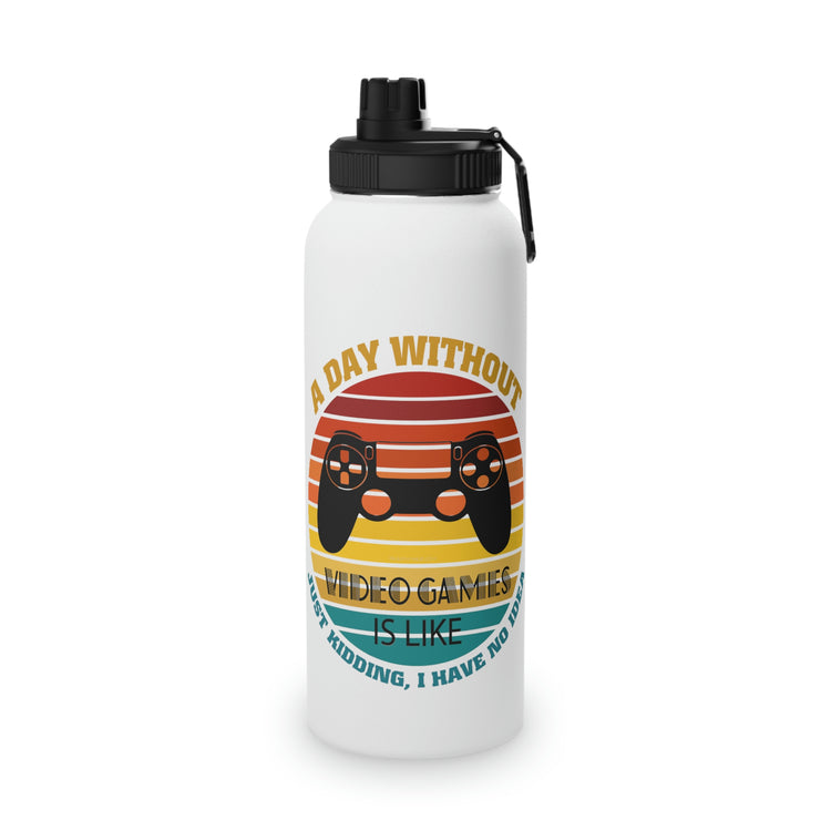 A Day Without Gaming (retro) Water Bottle - Fandom-Made