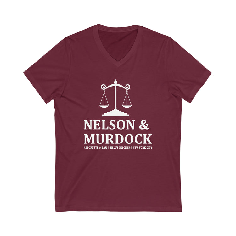 Nelson & Murdock Short Sleeve V-Neck Tee - Fandom-Made