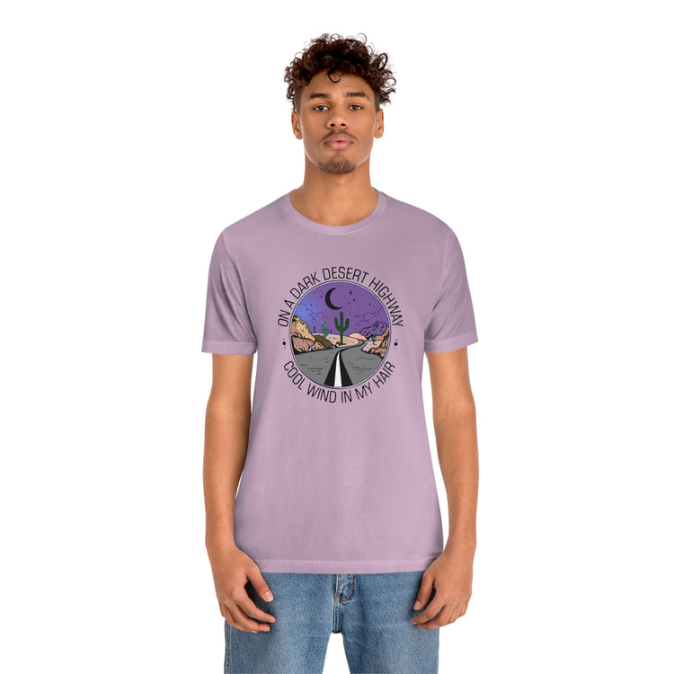 On a Dark Desert Highway Short Sleeve Tee - Fandom-Made