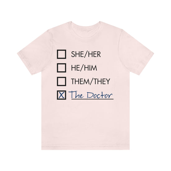 Doctor Who - Pronouns Unisex Jersey Short Sleeve Tee - Fandom-Made