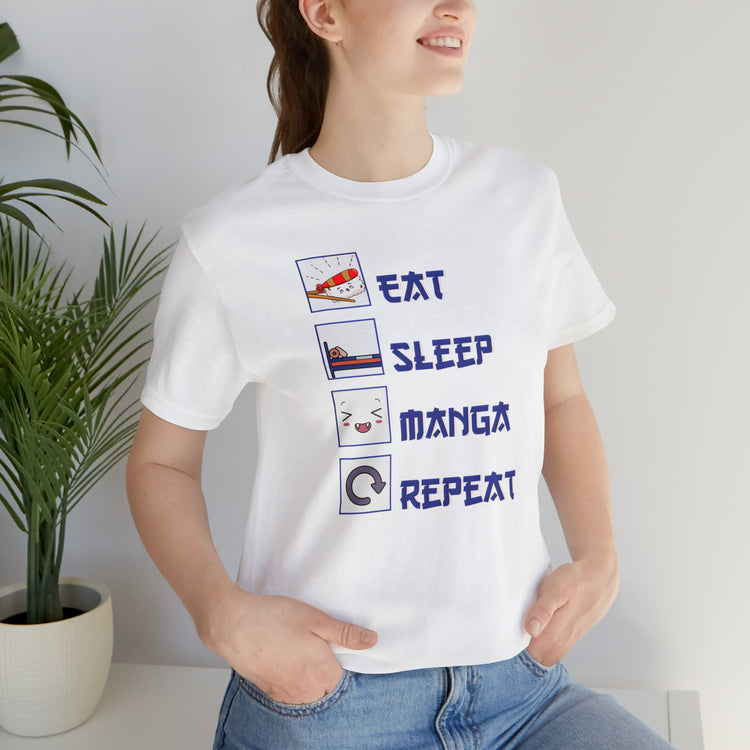 Eat, Sleep, Manga Tee - Fandom-Made