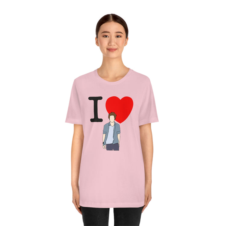 I Love Edward Cullen Short Sleeve Tee (minimal) - Fandom-Made