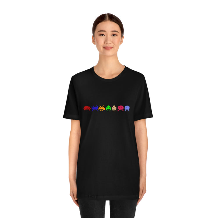 Space Invaders Short Sleeve Tee - Fandom-Made