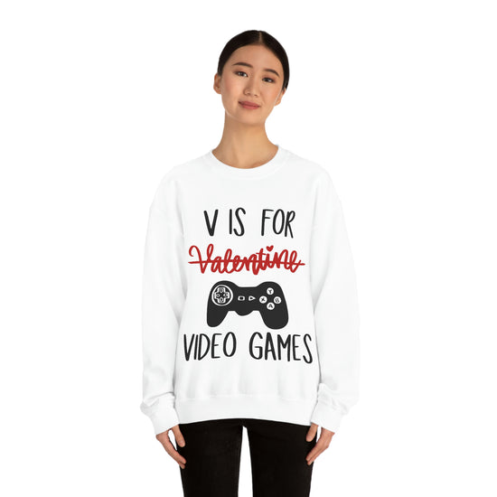 V Is For Video Games Sweatshirt - Fandom-Made
