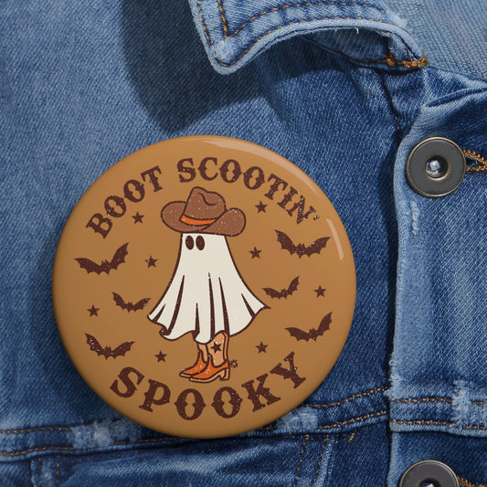 Boot Scootin Spooky Pin Buttons - Fandom-Made