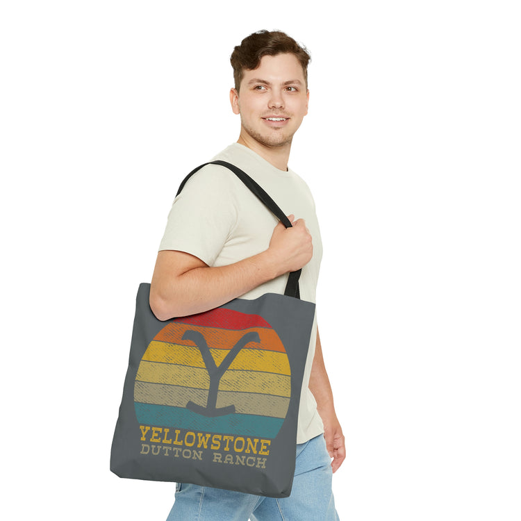 Yellowstone Retro Sunset Tote Bag - Fandom-Made
