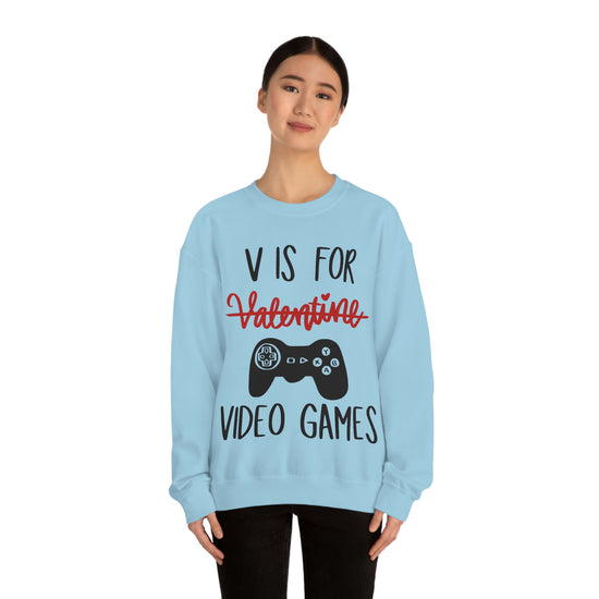 V Is For Video Games Sweatshirt - Fandom-Made