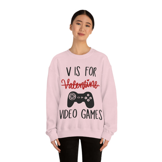 V Is For Video Games Sweatshirt - Fandom-Made