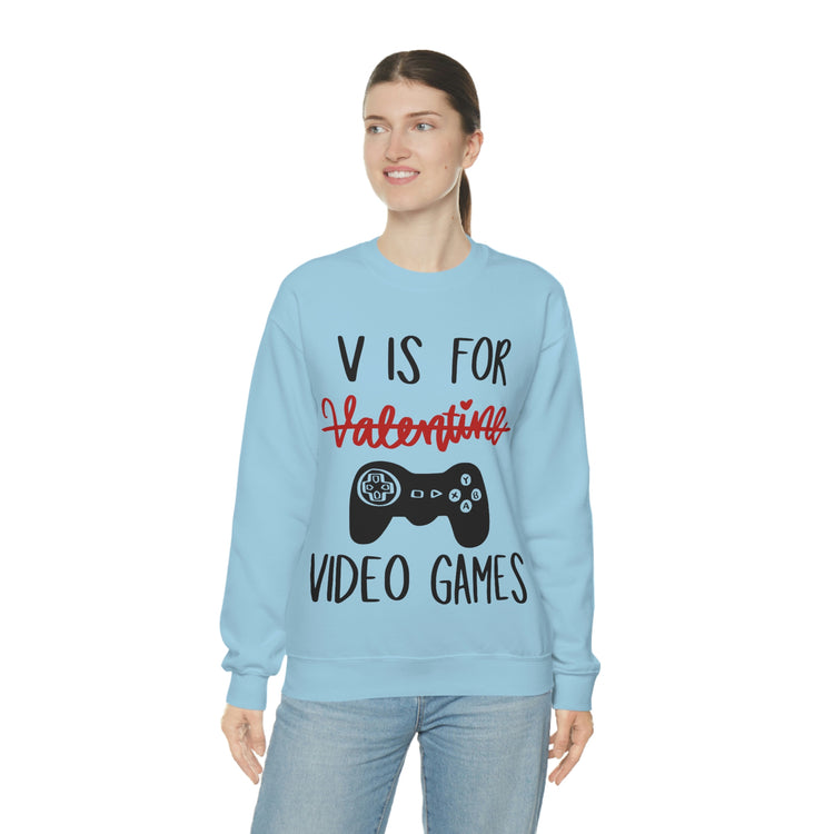 V Is For Video Games Sweatshirt - Fandom-Made