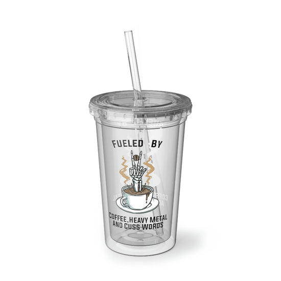 Fueled By Coffee Acrylic Cup - Fandom-Made