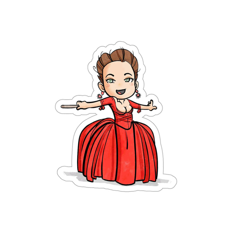 Claire Fraser (Red Dress) Die-Cut Sticker - Fandom-Made