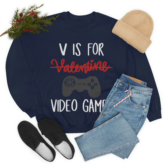 V Is For Video Games Sweatshirt - Fandom-Made