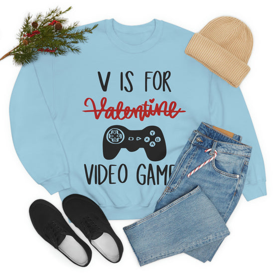 V Is For Video Games Sweatshirt - Fandom-Made