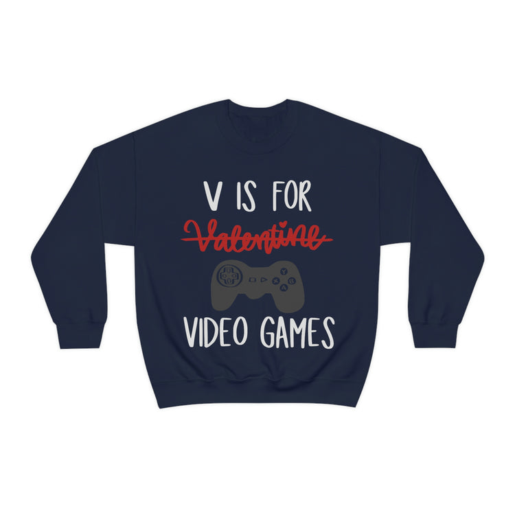 V Is For Video Games Sweatshirt - Fandom-Made